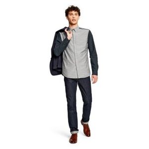 3.1 Philip Lim Long Sleeve Button Shirt Grey/Black